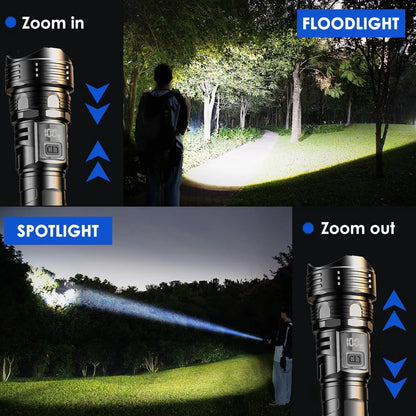 High Power USB Rechargeable Flashlight