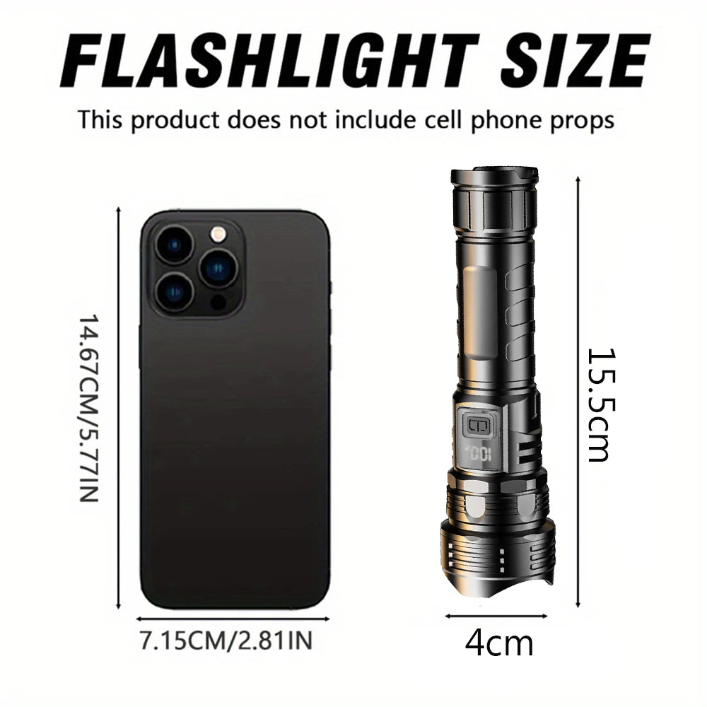 High Power USB Rechargeable Flashlight