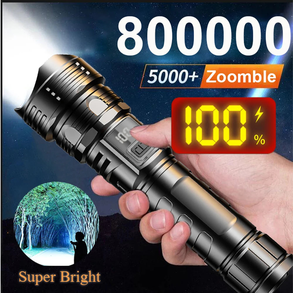 High Power USB Rechargeable Flashlight
