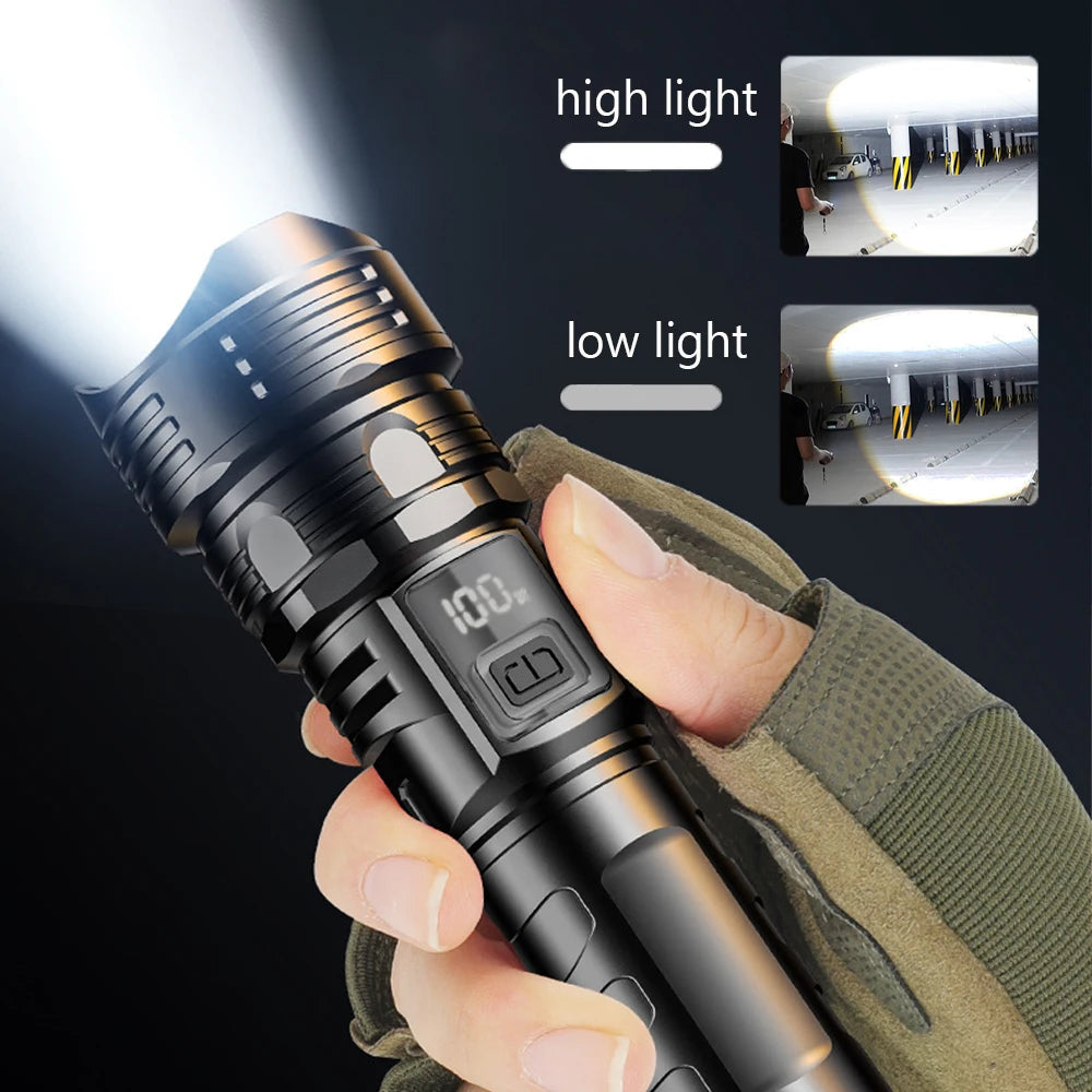 High Power USB Rechargeable Flashlight