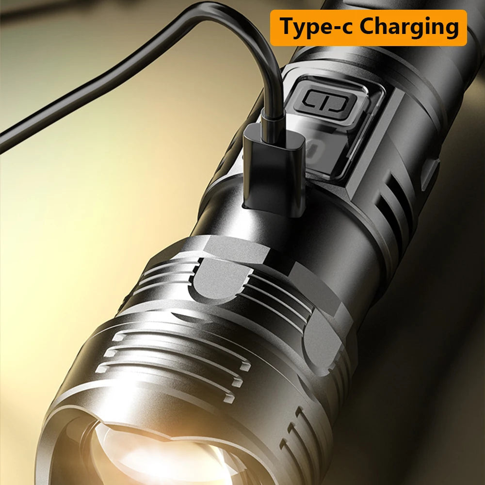 High Power USB Rechargeable Flashlight